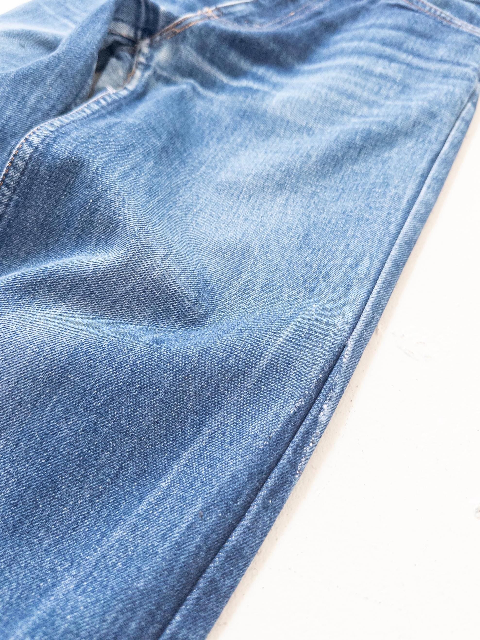 Levis Jeans Vintage 1978 622 Bell Bottoms Orange Tab Extra Wide Flare Denim W25 L35 Faded Dark Wash Distressed