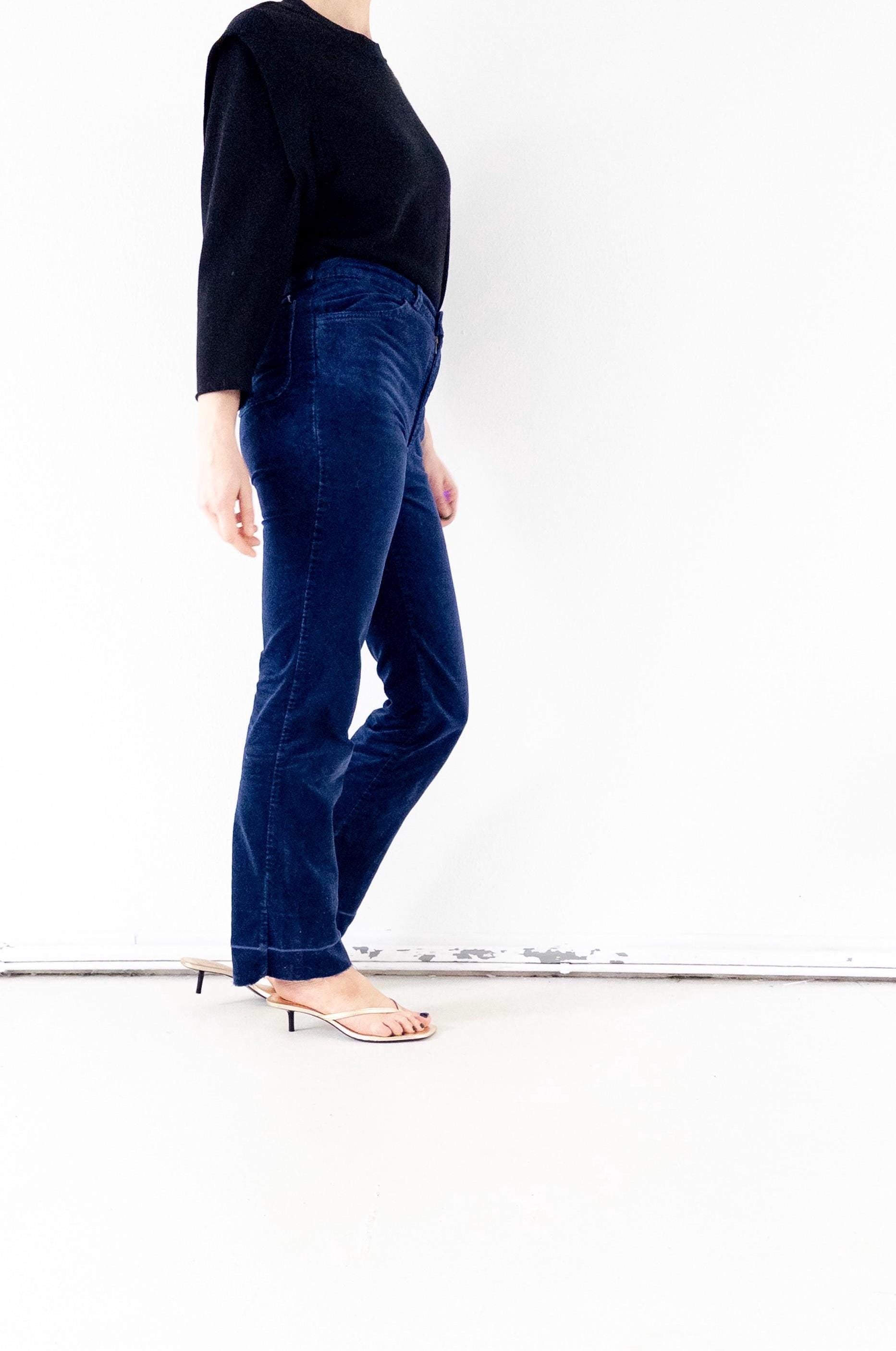 Gr. 26 Mustang Cigarette Velvet Pants 70s Vintage Made in Germany