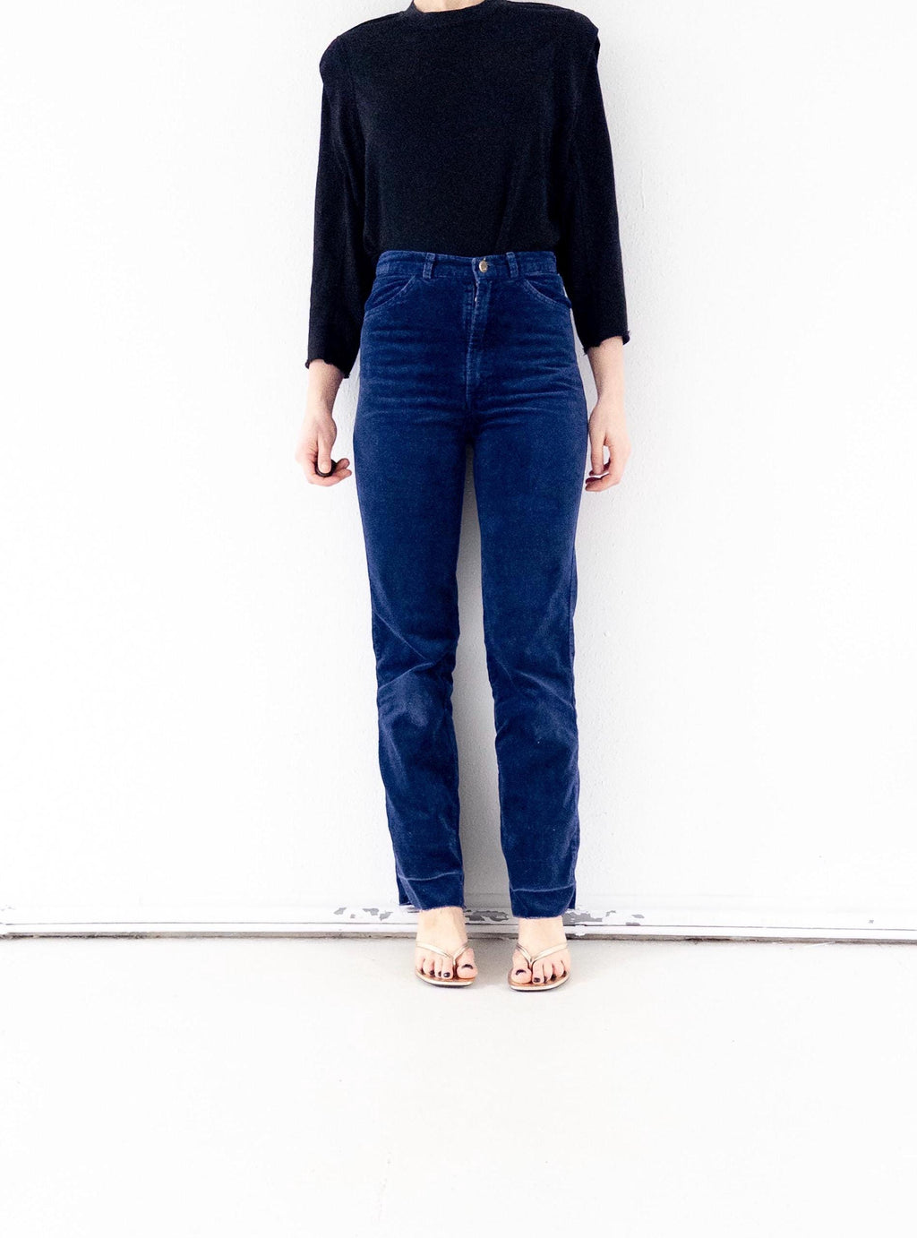 Gr. 26 Mustang Cigarette Velvet Pants 70s Vintage Made in Germany