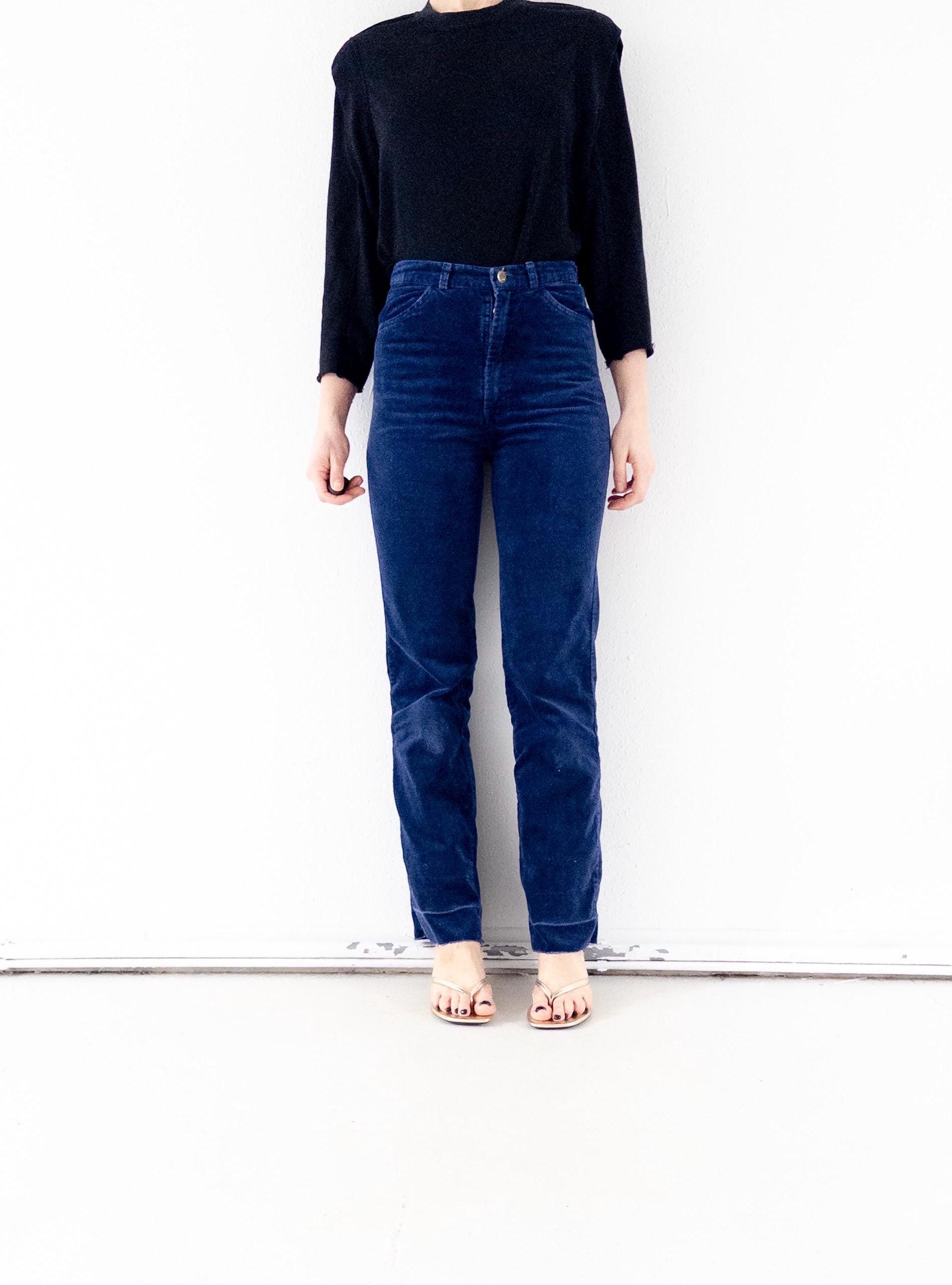 Gr. 26 Mustang Cigarette Velvet Pants 70s Vintage Made in Germany