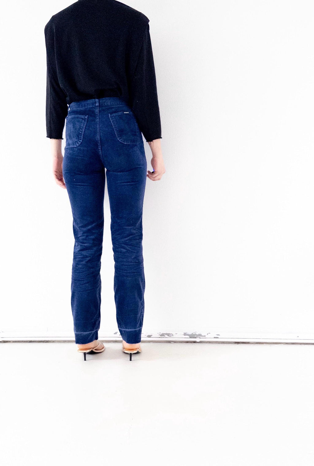 Gr. 26 Mustang Cigarette Velvet Pants 70s Vintage Made in Germany