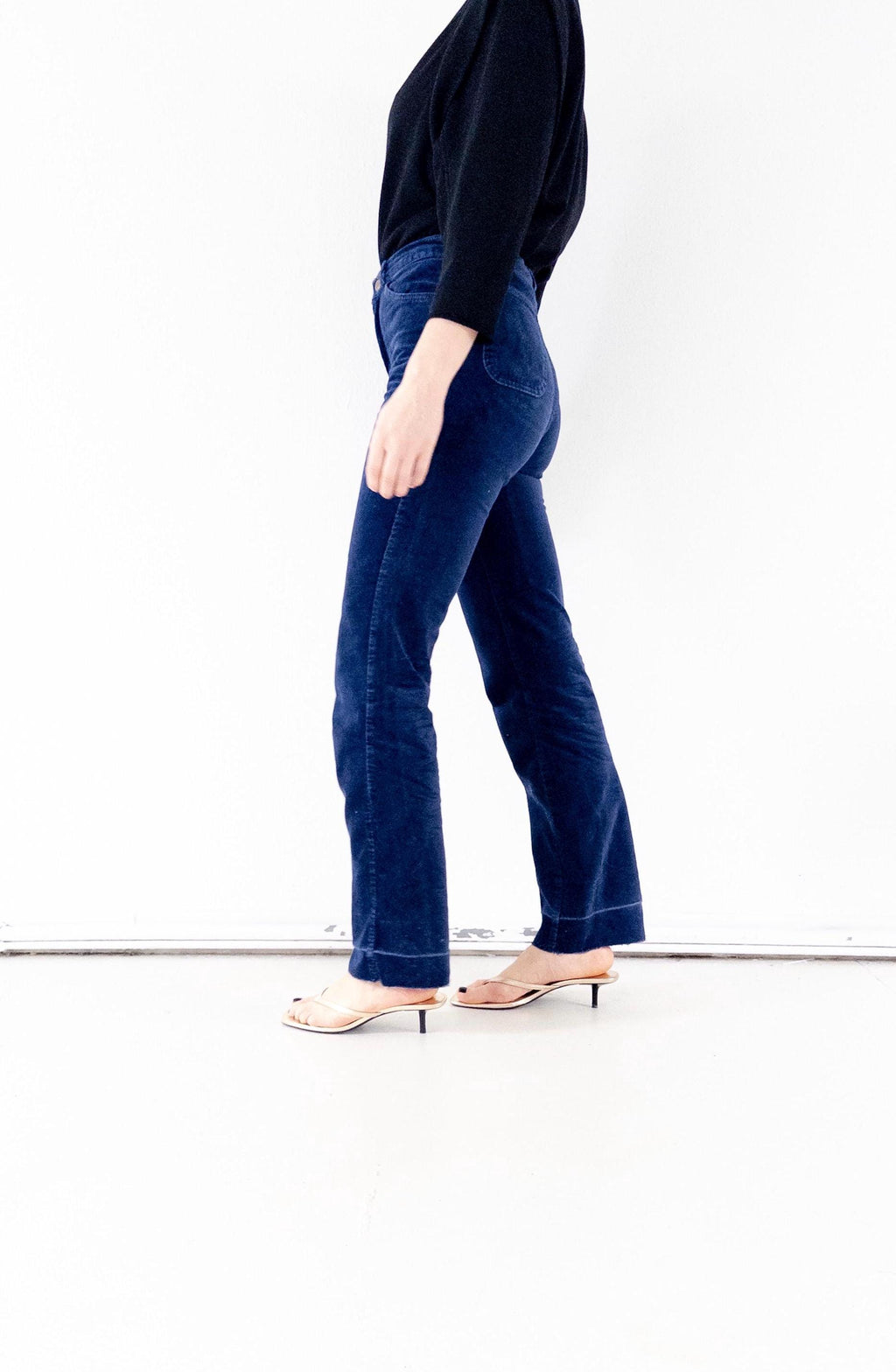 Gr. 26 Mustang Cigarette Velvet Pants 70s Vintage Made in Germany