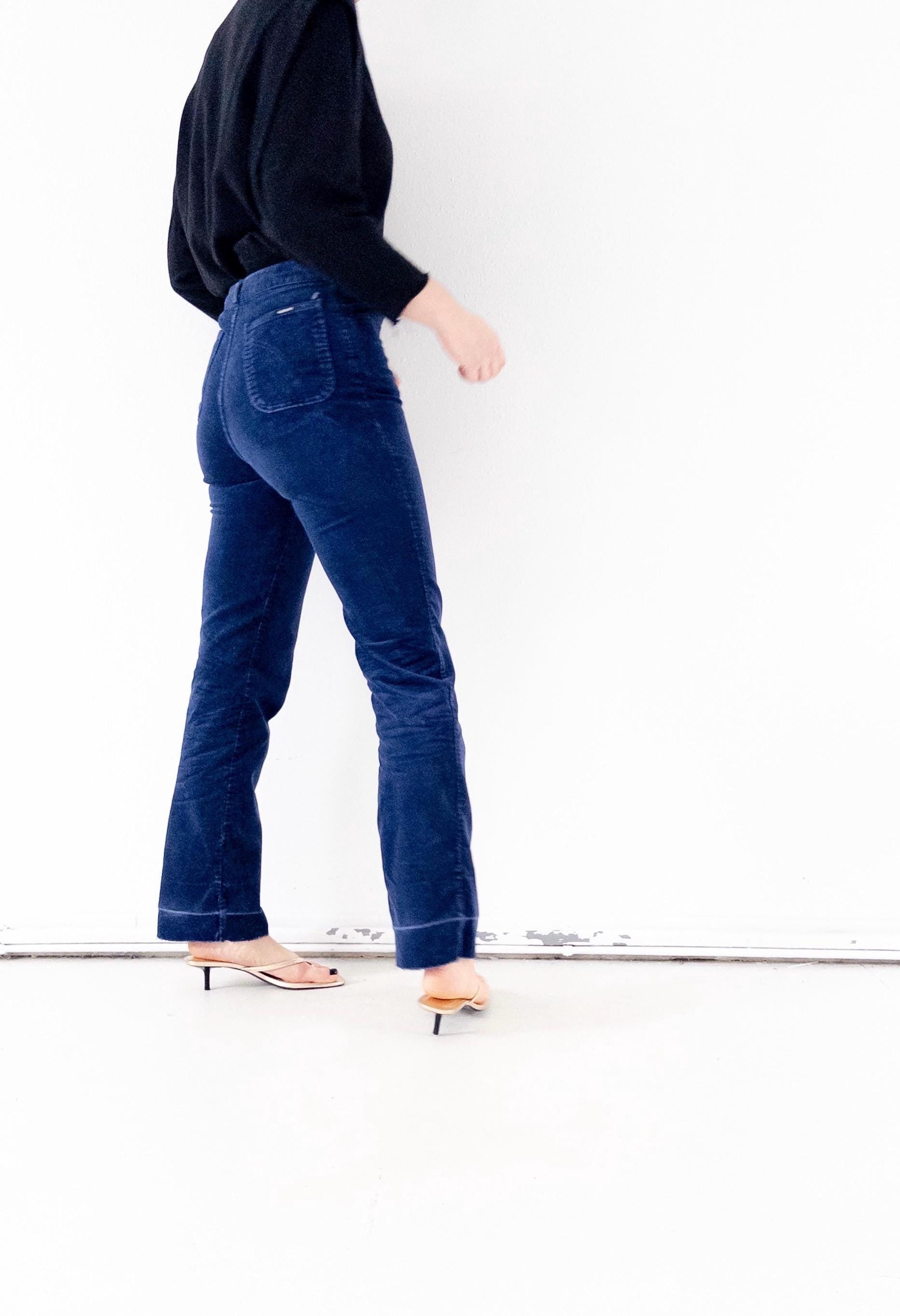 Gr. 26 Mustang Cigarette Velvet Pants 70s Vintage Made in Germany