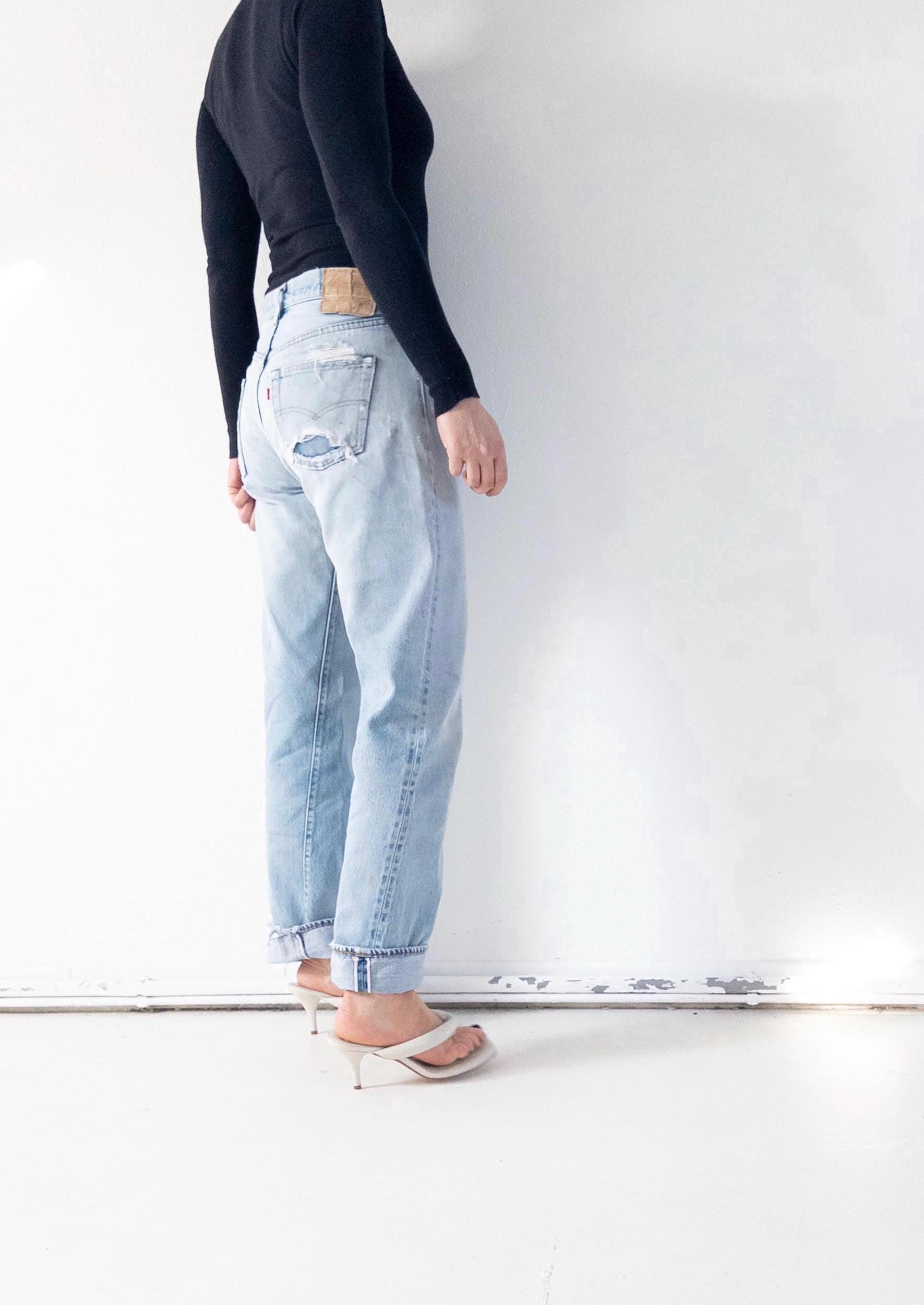 Gr. 30 - 31 Selvedge Redline Levis 501 70s Vintage Made in USA