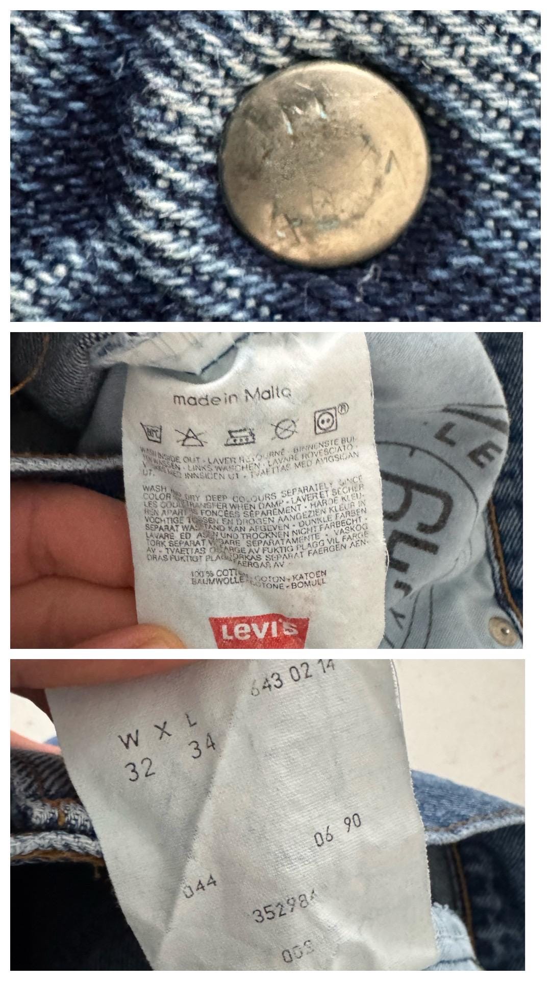 Gr. 29 - 30 Levis 643 90s Vintage Made in Malta