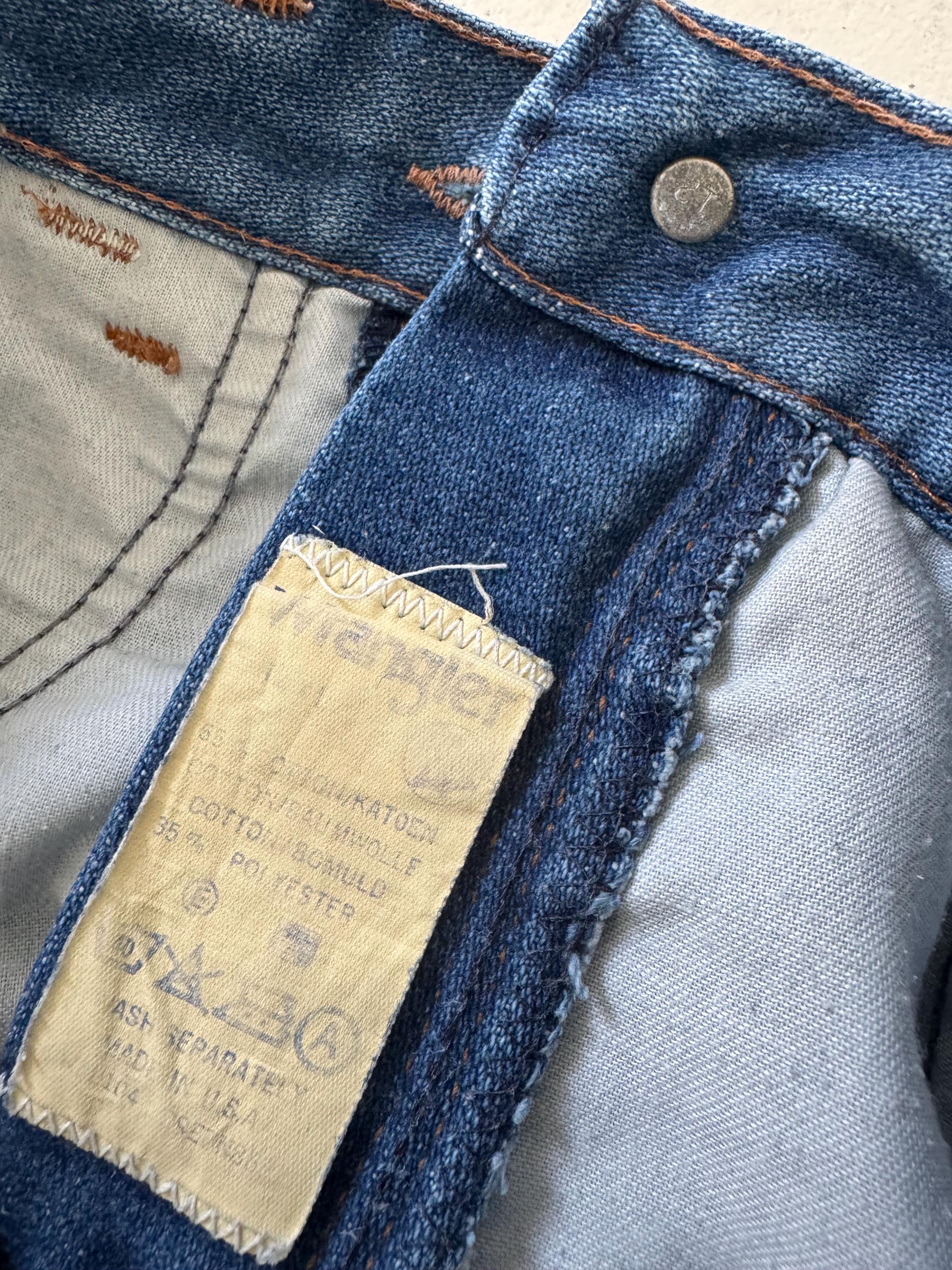 Gr. 22 - 23 Wrangler Blue Bell Schlaghose 70s Vintage Made in USA