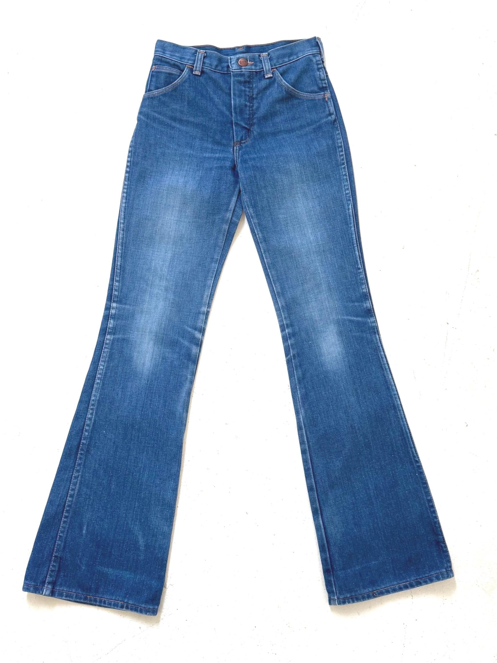 Gr. 22 - 23 Wrangler Blue Bell Schlaghose 70s Vintage Made in USA