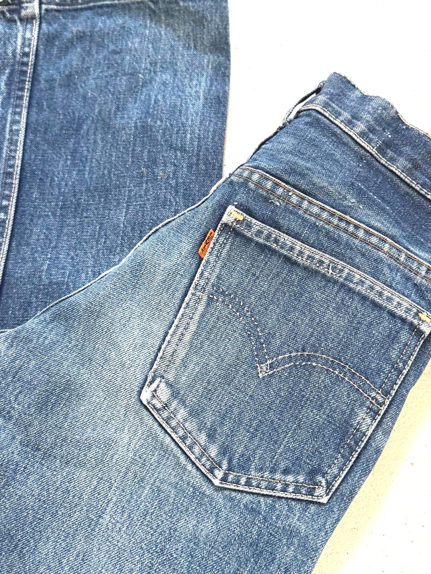 Gr. 22 - 23 BIG E Levis Bellbottoms 60s Vintage Made in USA