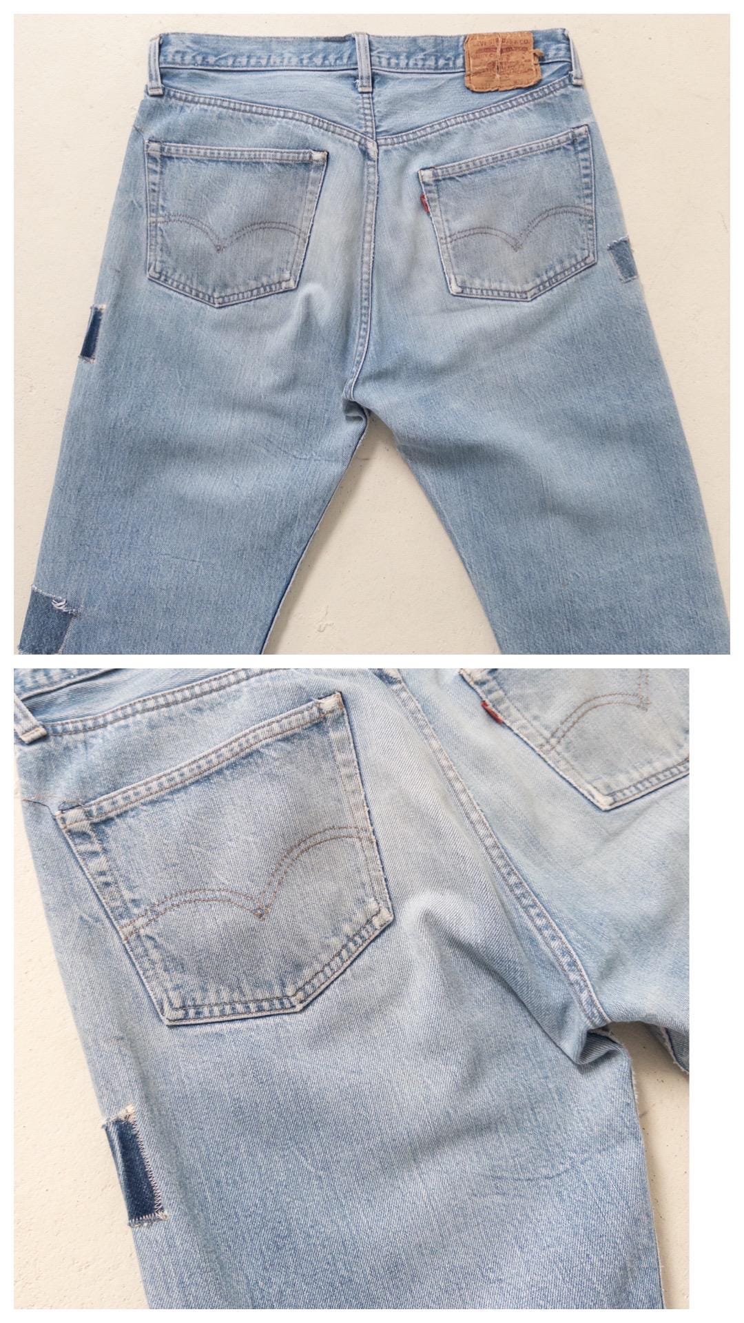 Gr. 32 Levis 501 Selvedge Redline 70s Vintage Made in USA