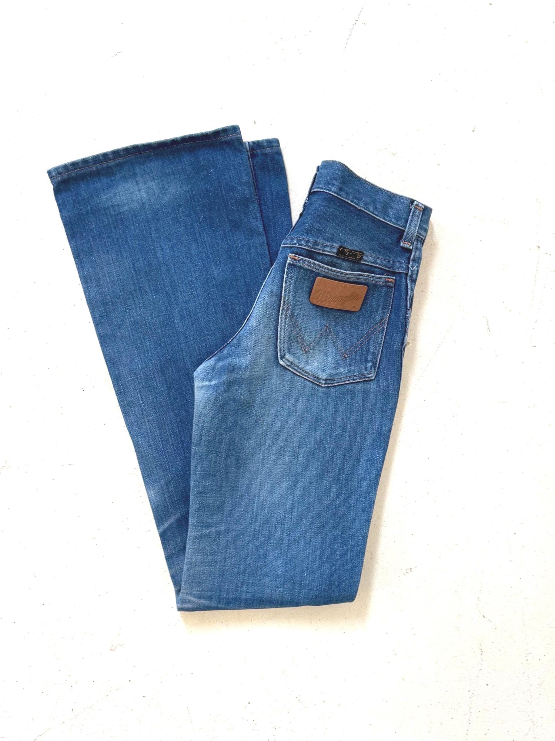 Gr. 22 - 23 Wrangler Blue Bell Schlaghose 70s Vintage Made in USA