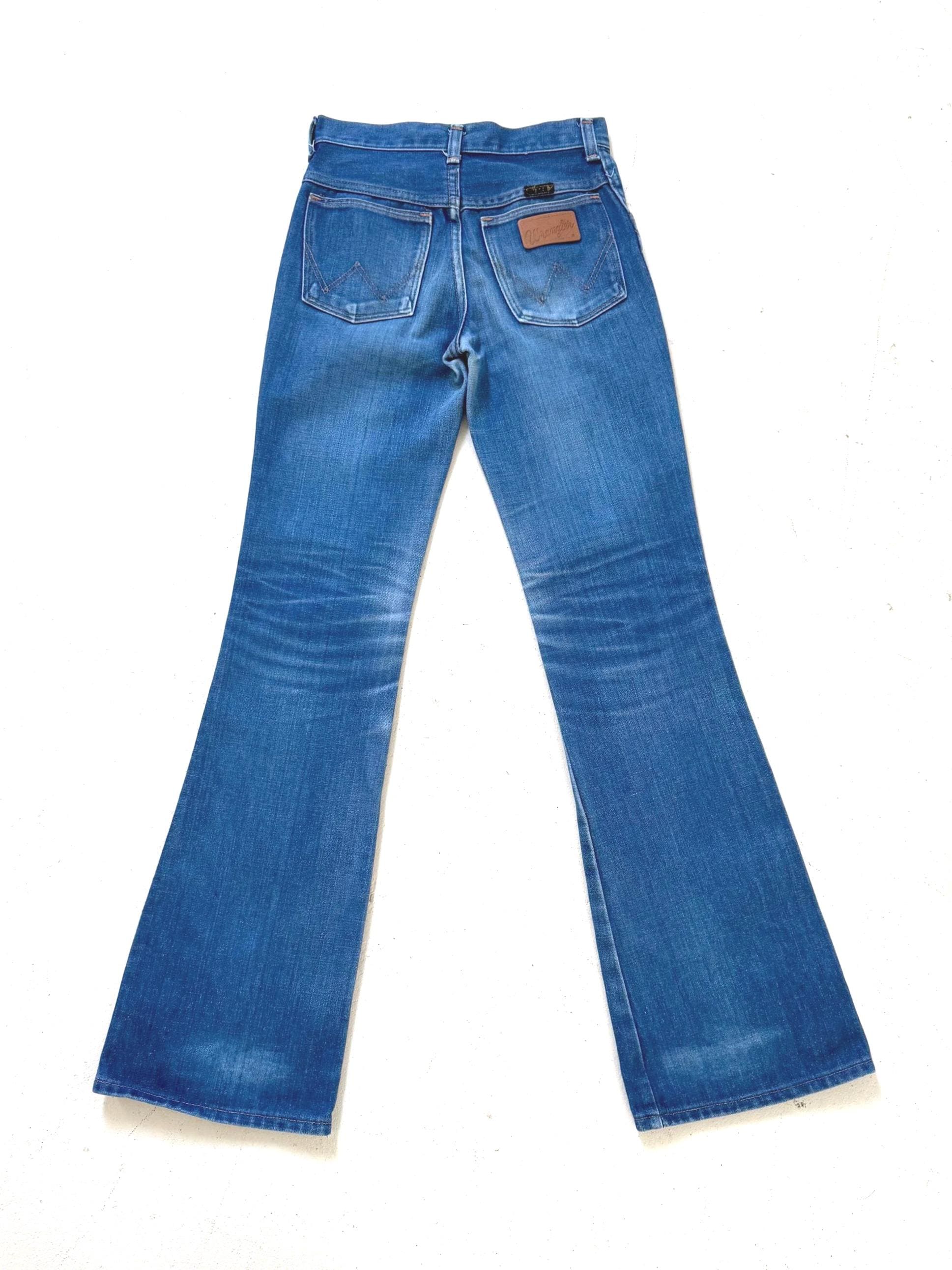 Gr. 22 - 23 Wrangler Blue Bell Schlaghose 70s Vintage Made in USA