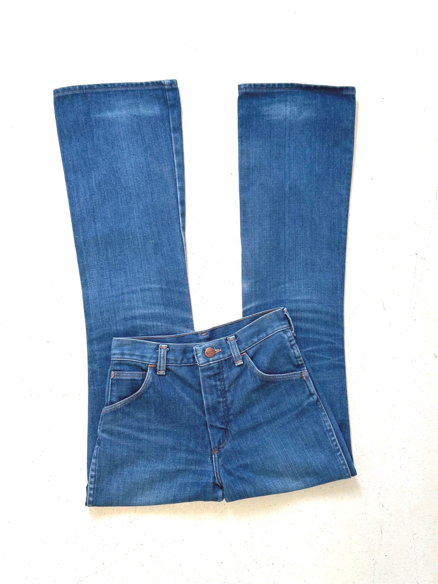 Gr. 22 - 23 Wrangler Blue Bell Schlaghose 70s Vintage Made in USA