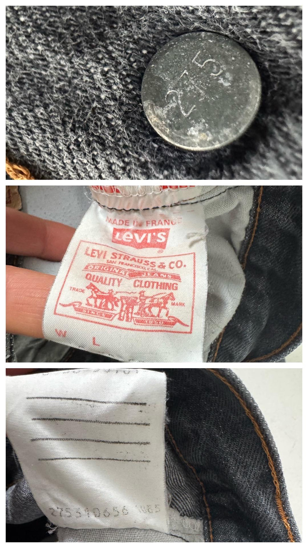 Gr. 27 Levis 501 80s Vintage Made in France