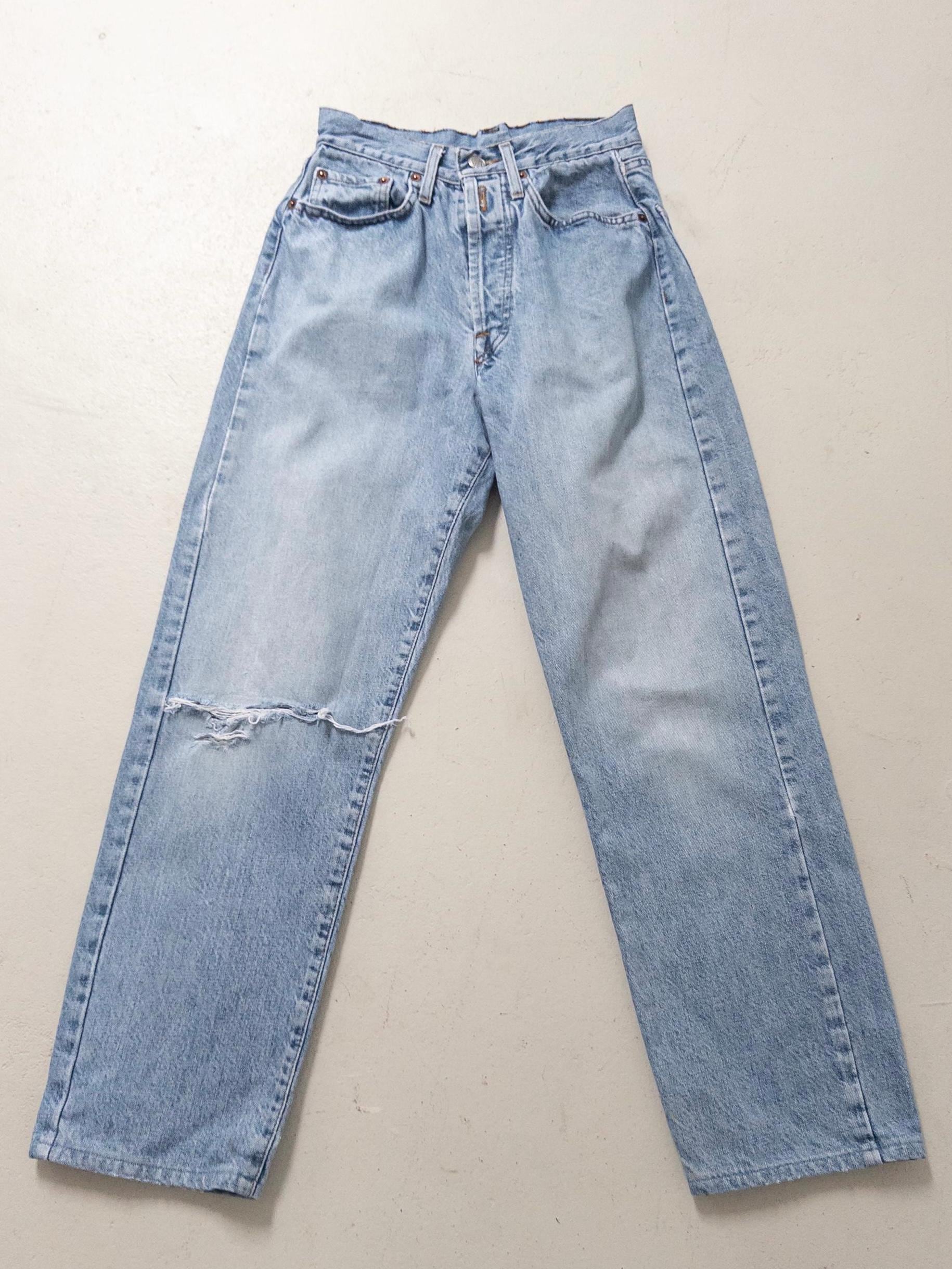 Vintage Replay 901 Jeans Damen W25 W29 | 90s Button Fly Denim Hose Made in Italy