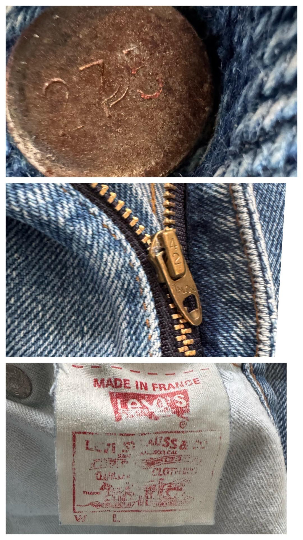 Gr. 32 Levis 80s Vintage Made in France
