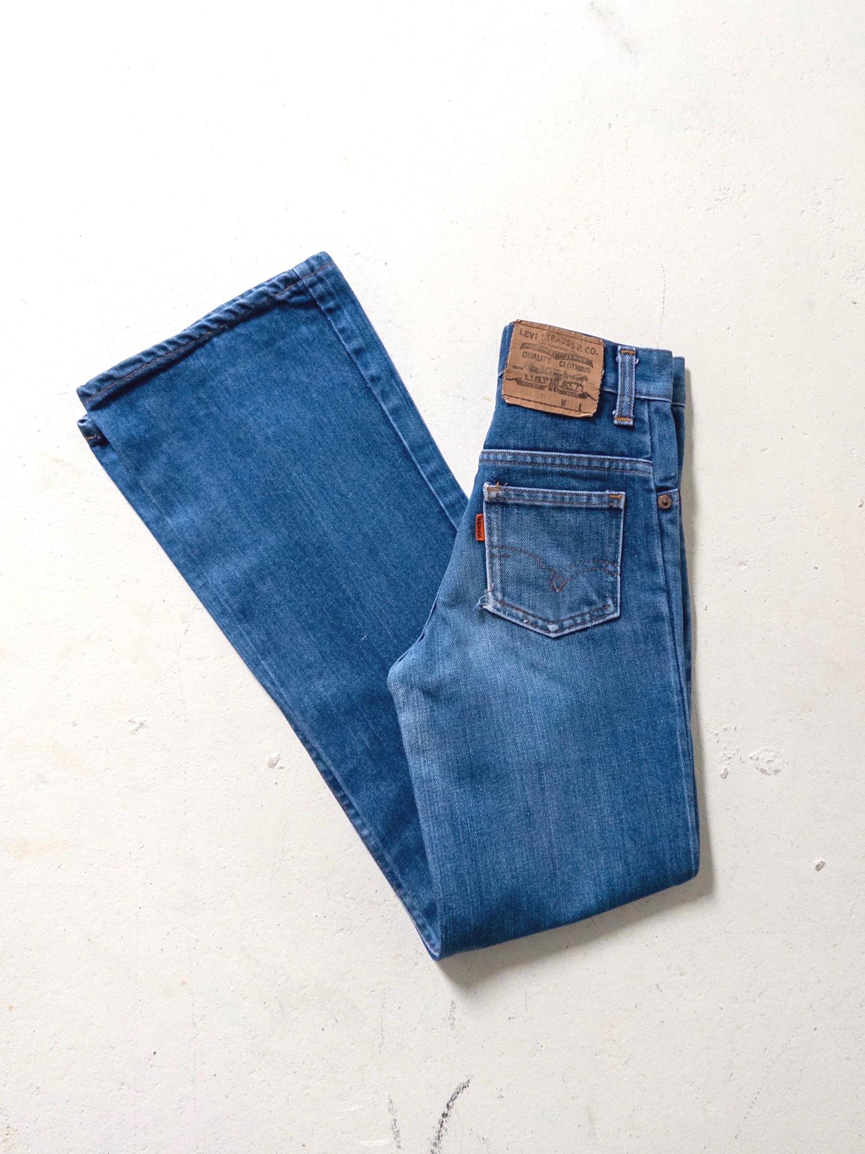 Gr. 134/140 Levis Junior 345 Flared Jeans 70s Vintage Made in Belgium