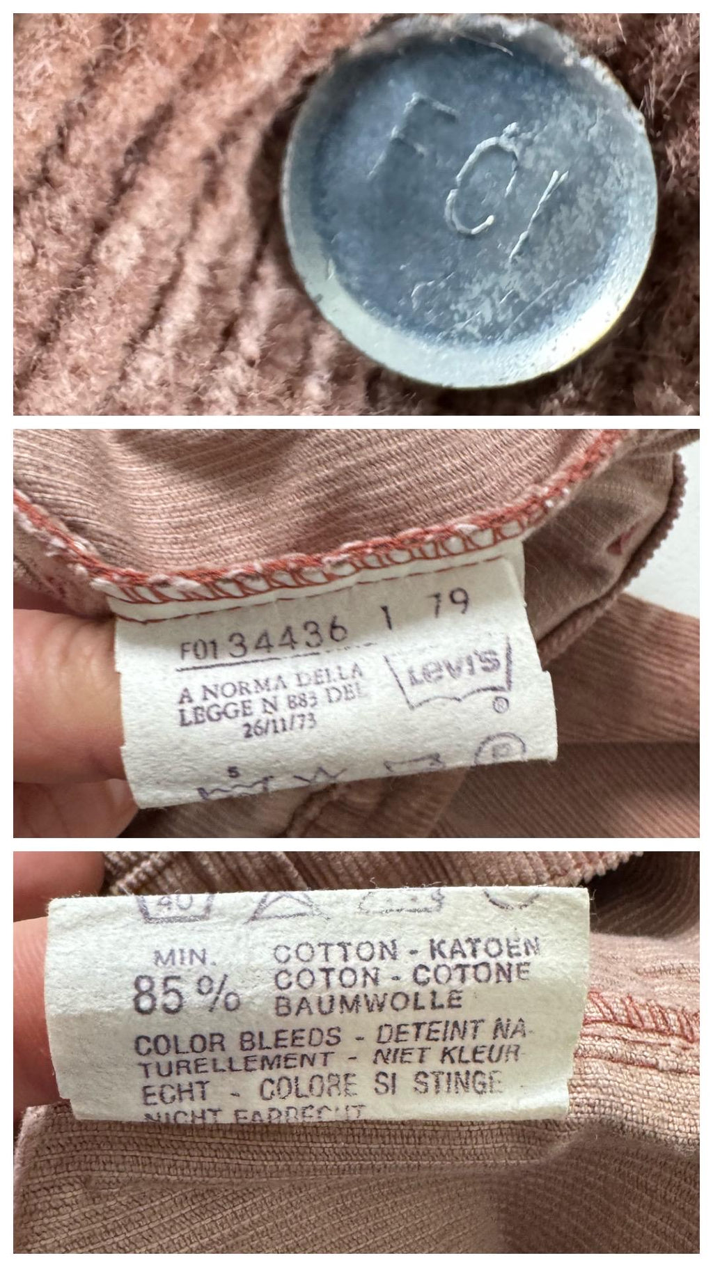 Gr. 24 - 25 Levis Bootcut 70s Vintage Made in France