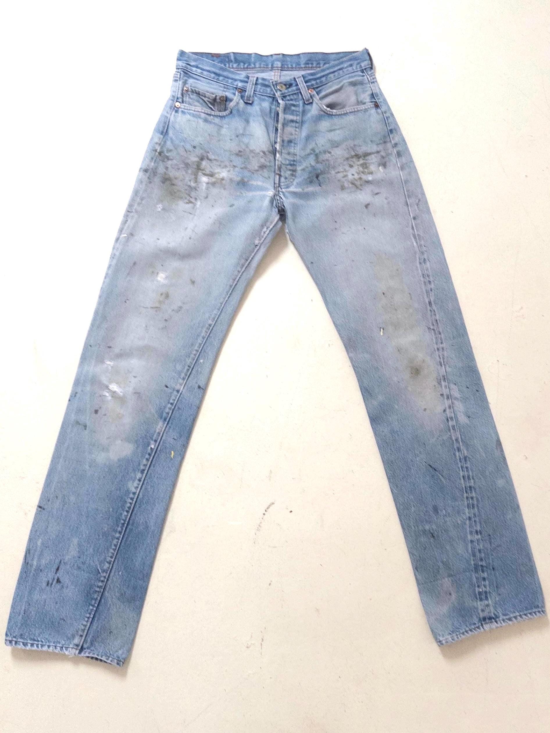 Gr. 29 - 30 Levis 501 Selvedge 80s Vintage Made in USA