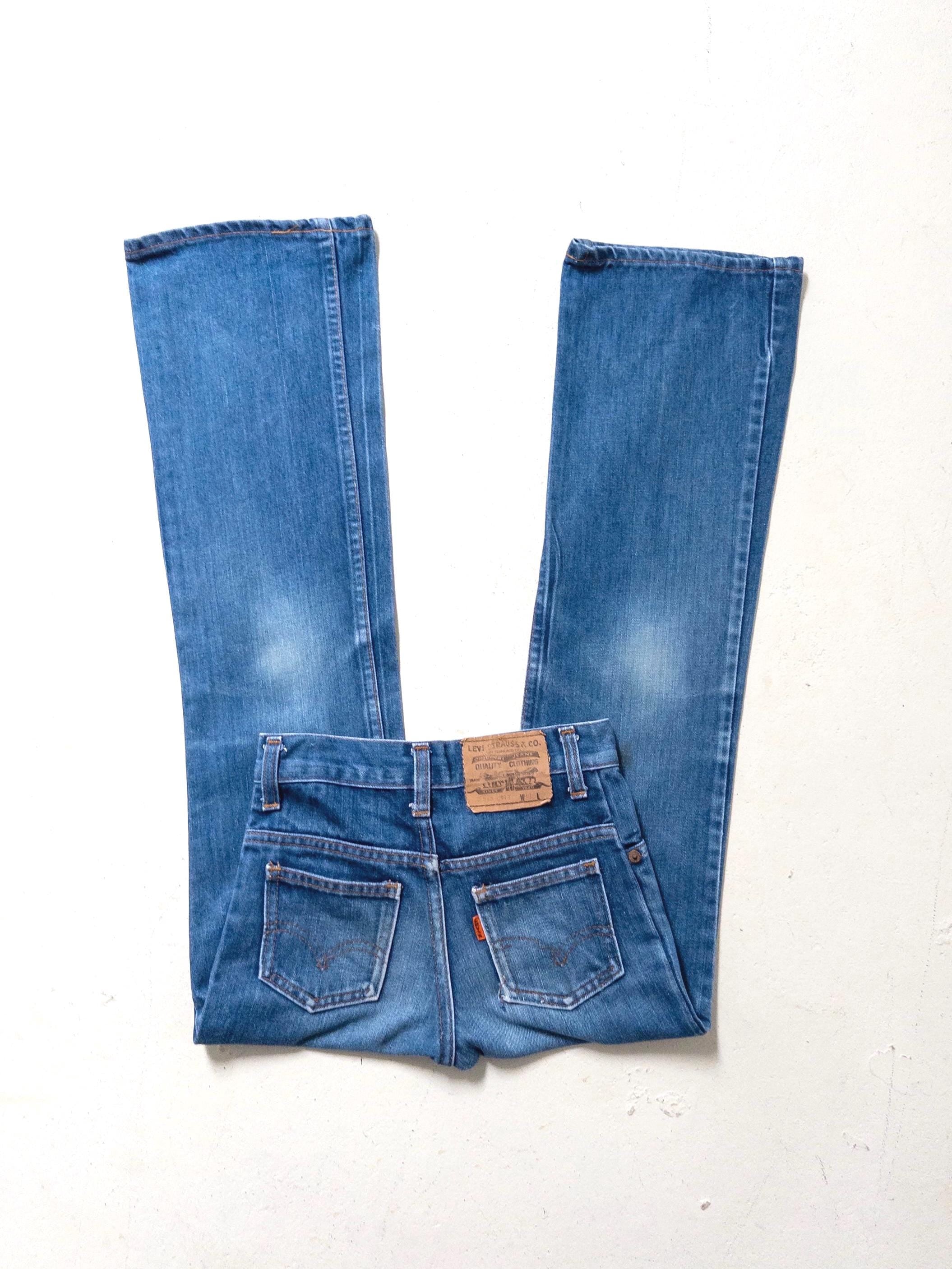 Gr. 134/140 Levis Junior 345 Flared Jeans 70s Vintage Made in Belgium
