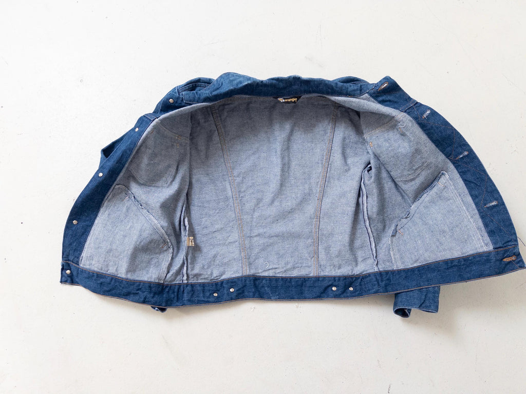 Gr. L Wrangler Jeansjacke 70s Vintage Made in Malta