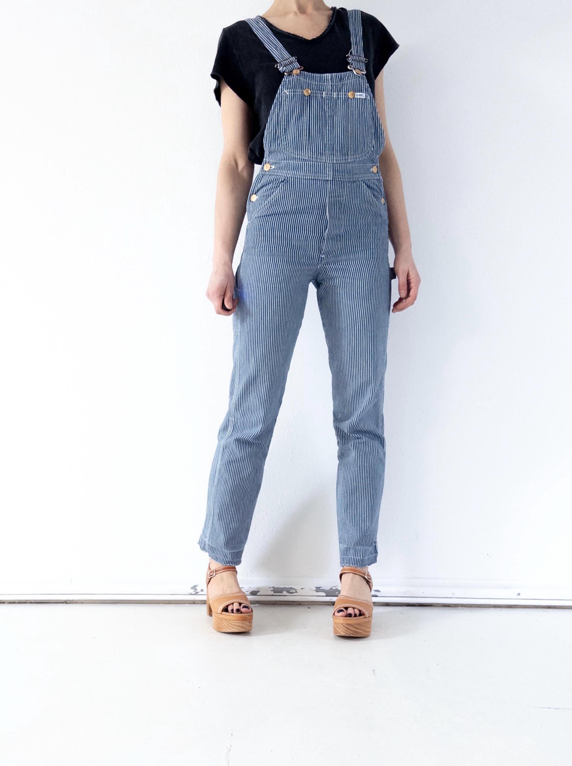 Gr. XS Lee Hickory Latzhose 60s/70s Vintage Made in USA