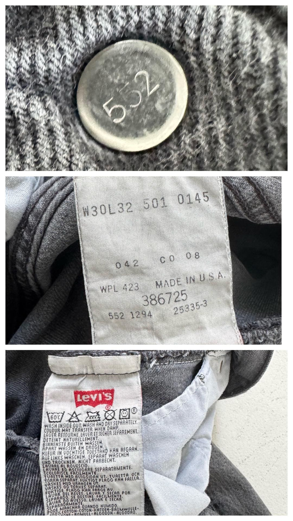 Gr. 28 Levis 501 80s Vintage Made in USA