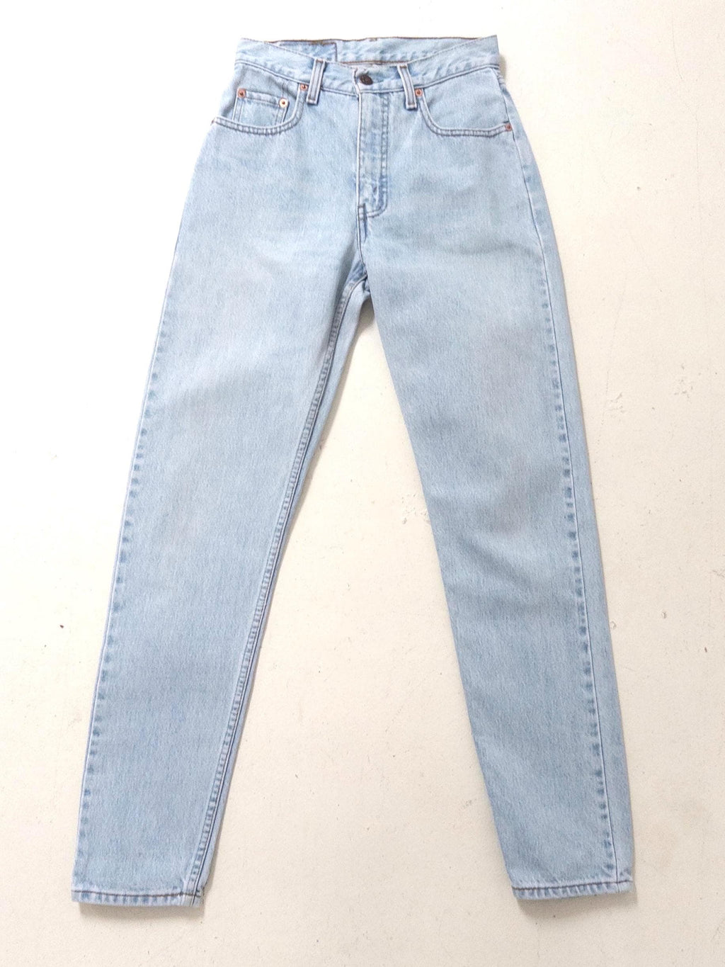 Levis 811 Jeans W25/26 L33 90s Vintage Light Wash Orange Tab Slim Straight Leg Denim