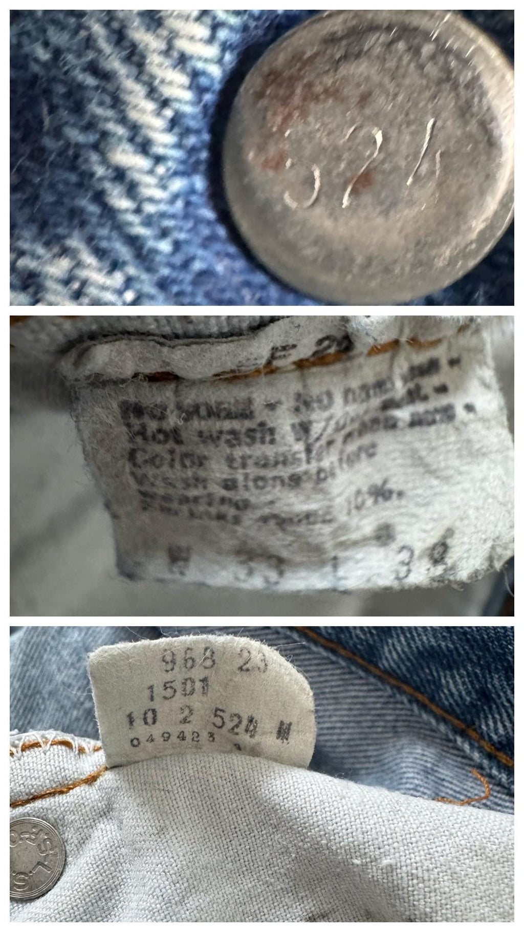 Gr. 29 - 30 Levis 501 Selvedge 80s Vintage Made in USA