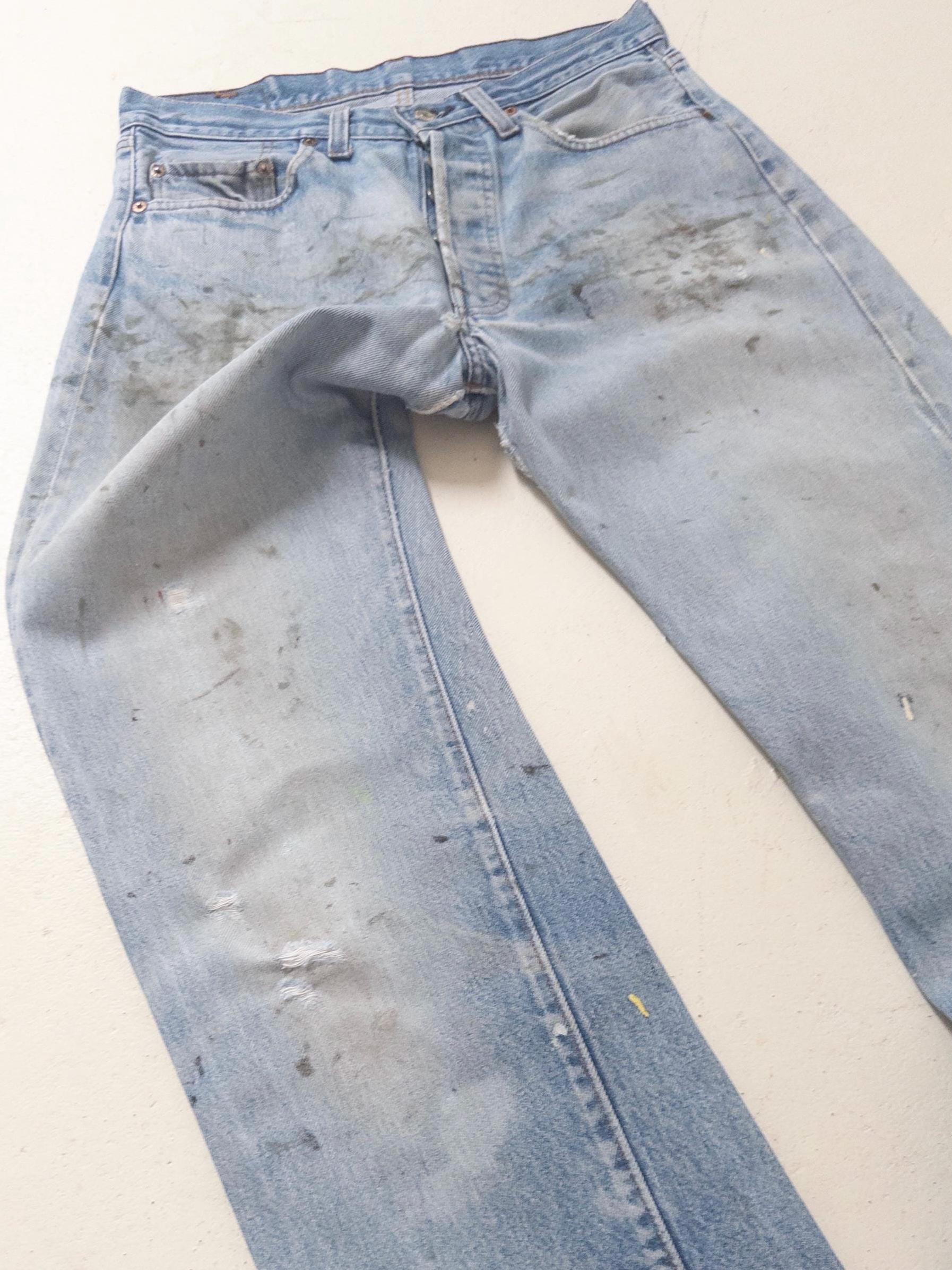 Gr. 29 - 30 Levis 501 Selvedge 80s Vintage Made in USA