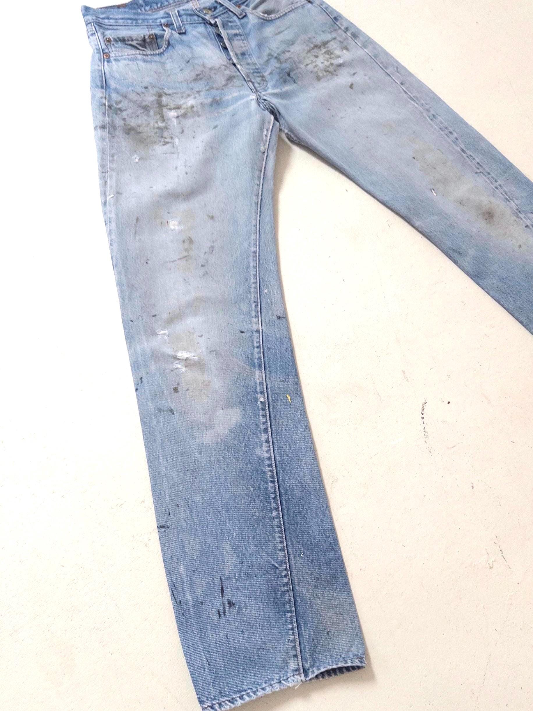 Gr. 29 - 30 Levis 501 Selvedge 80s Vintage Made in USA