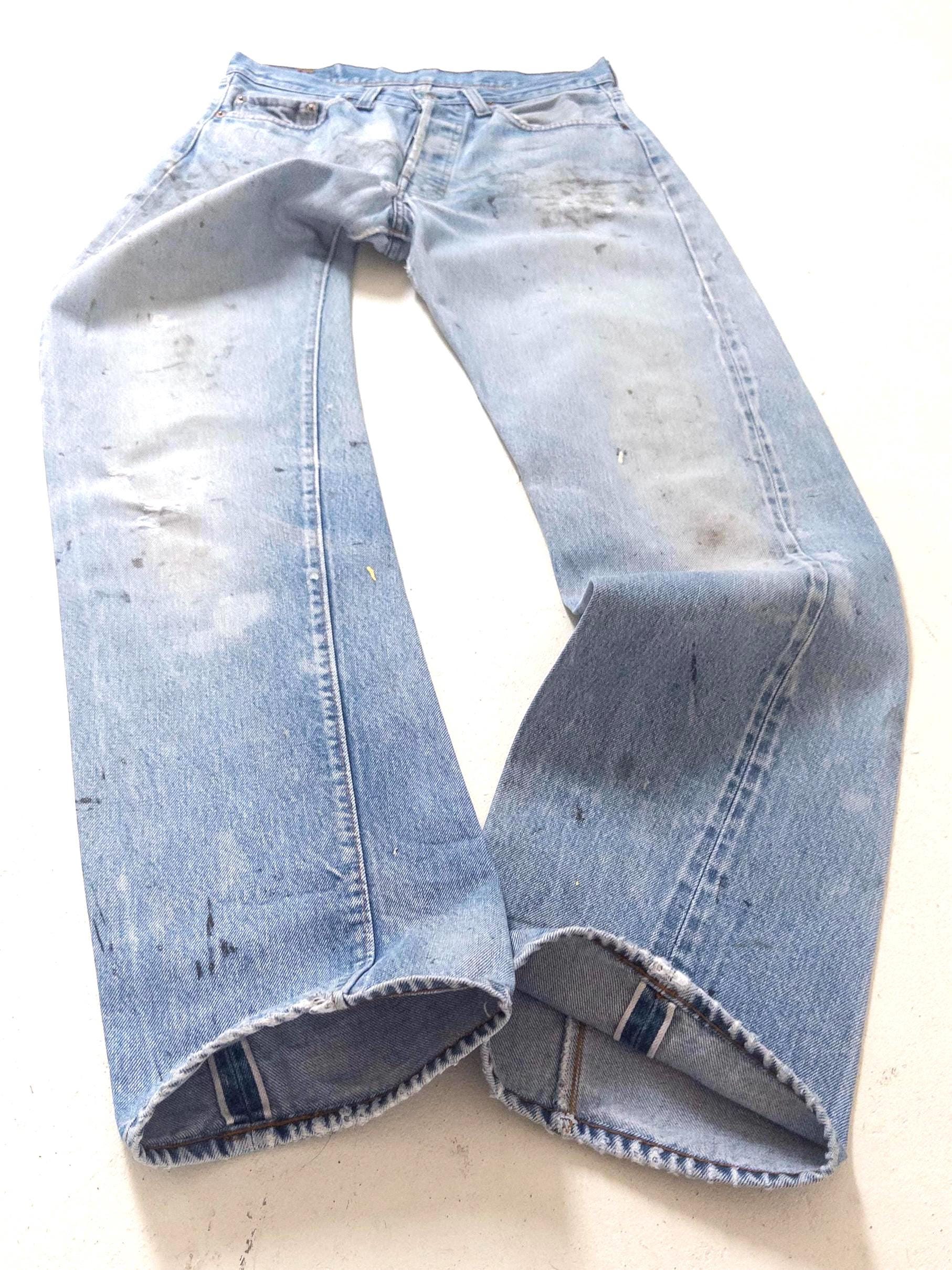 Gr. 29 - 30 Levis 501 Selvedge 80s Vintage Made in USA