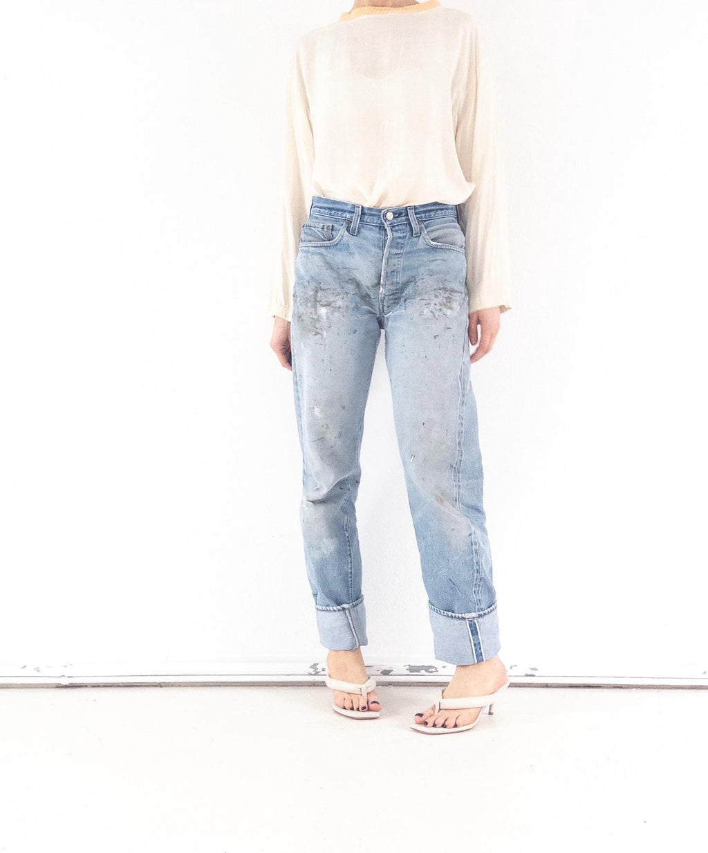 Gr. 29 - 30 Levis 501 Selvedge 80s Vintage Made in USA