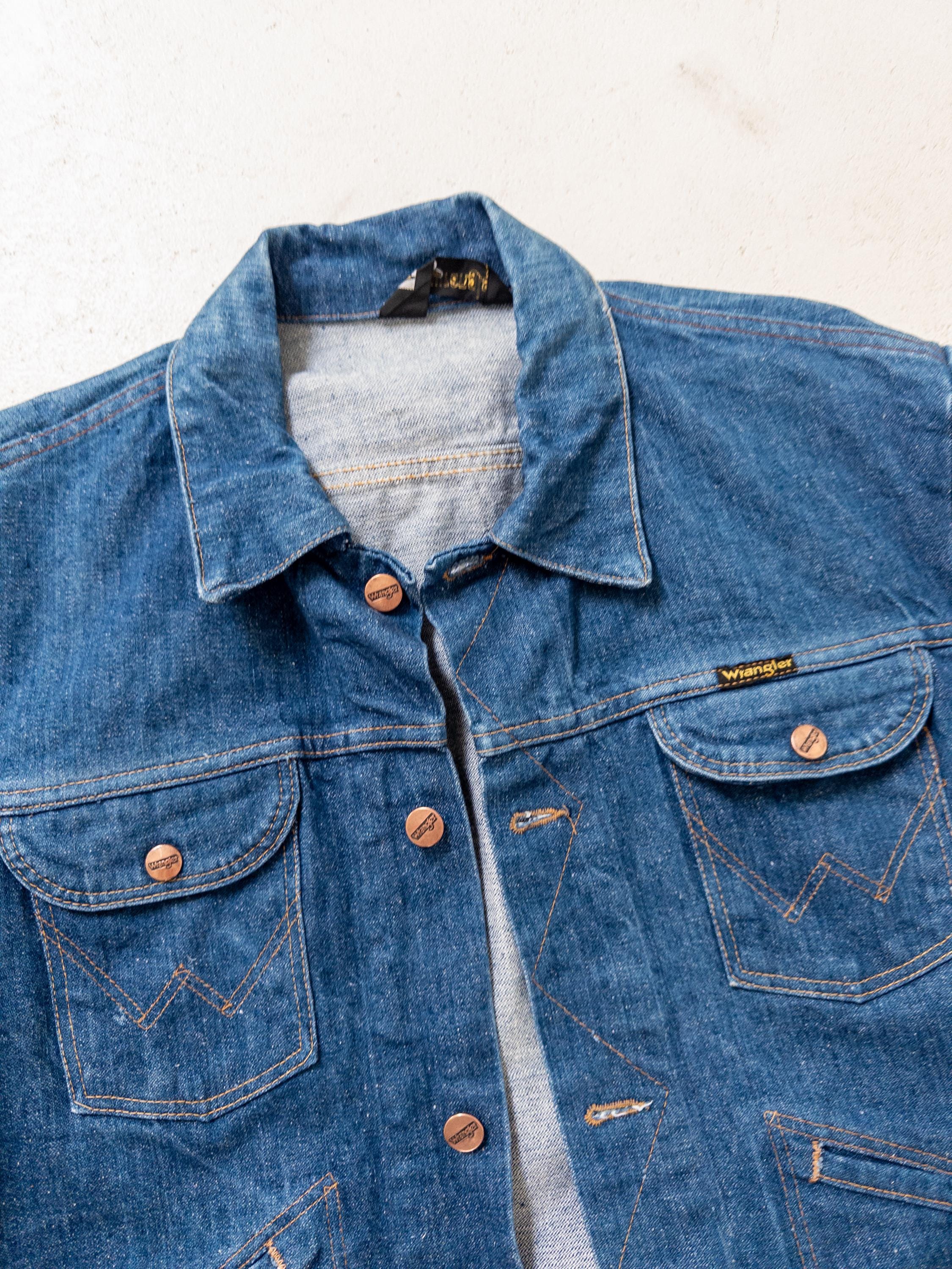 Gr. L Wrangler Jeansjacke 70s Vintage Made in Malta