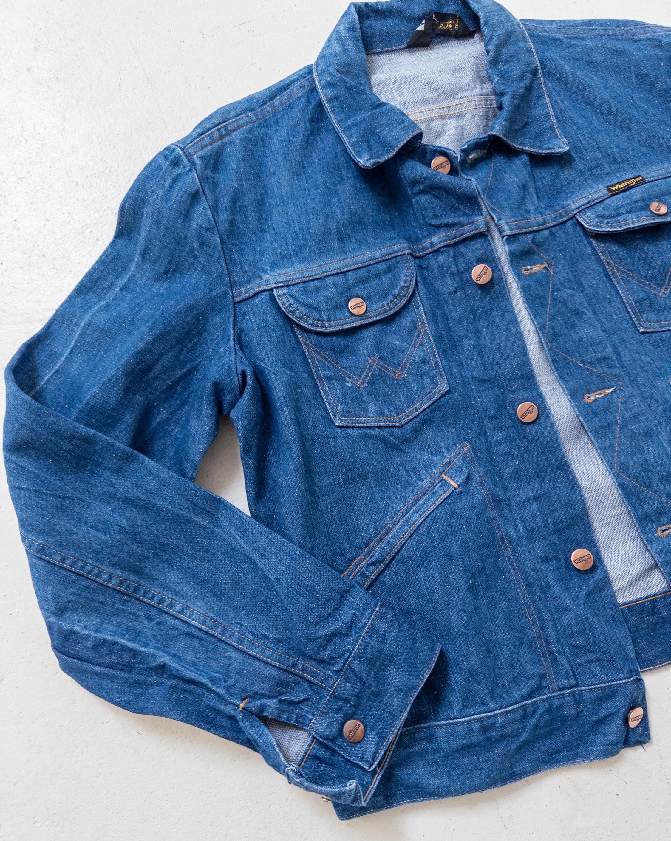 Gr. L Wrangler Jeansjacke 70s Vintage Made in Malta