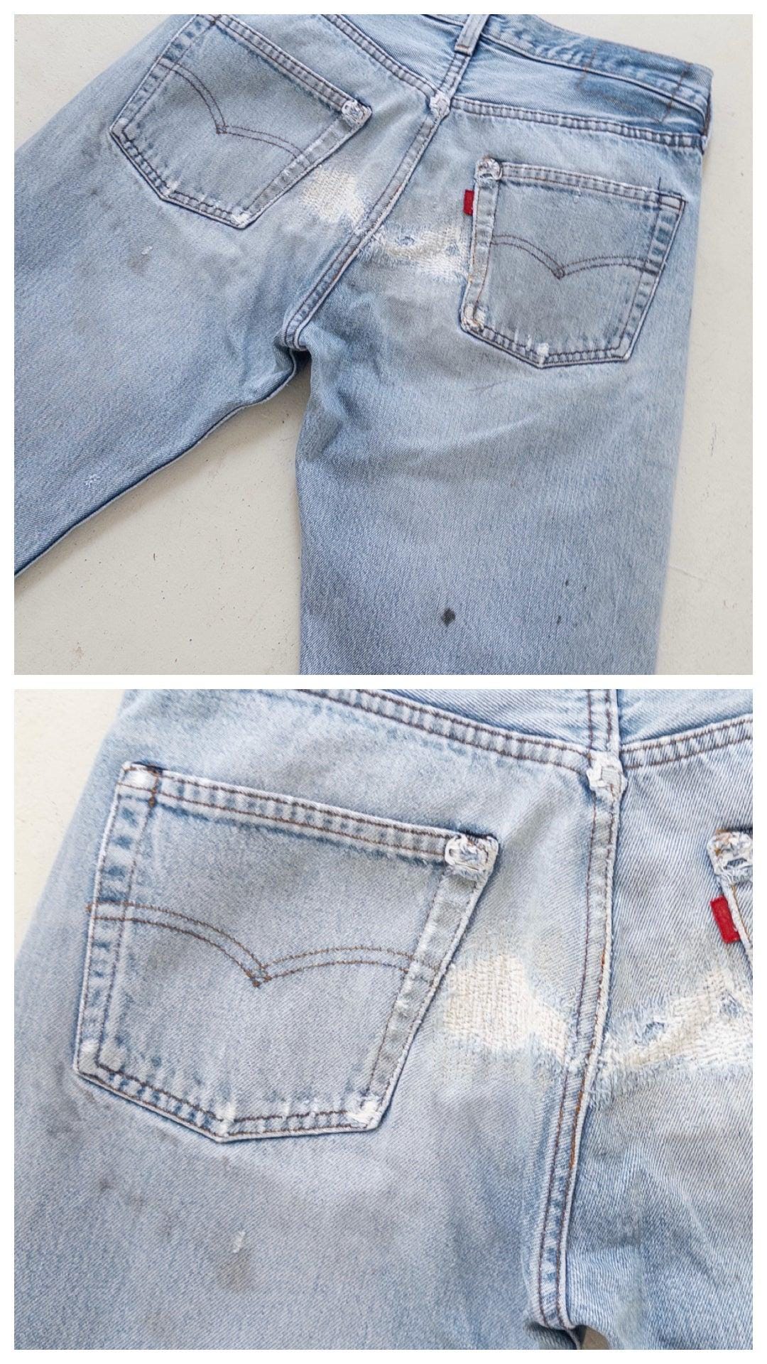 W27 Levis 501 Selvedge 80s Vintage Made in USA