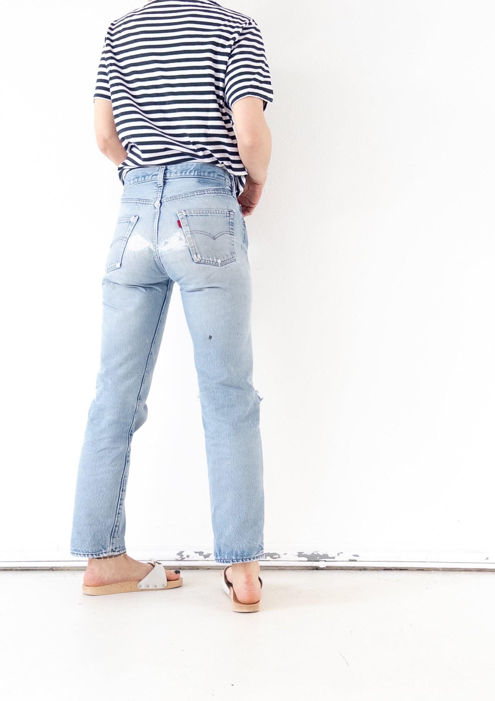 W27 Levis 501 Selvedge 80s Vintage Made in USA
