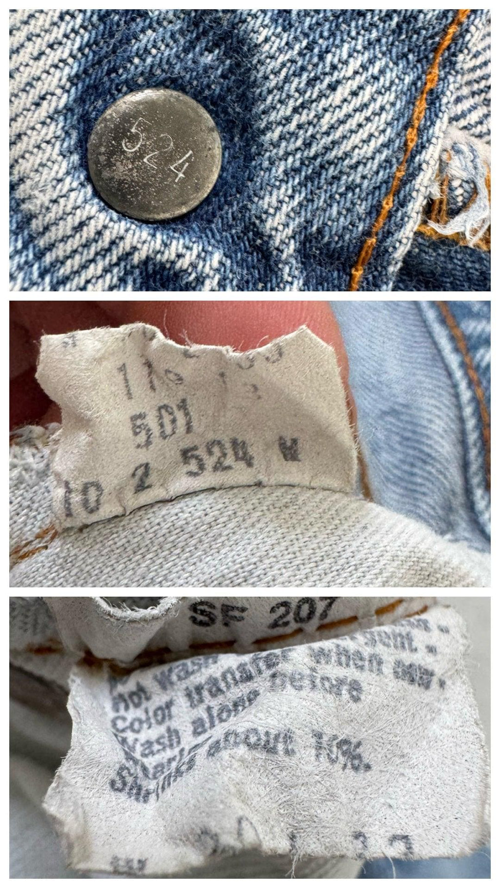 W27 Levis 501 Selvedge 80s Vintage Made in USA