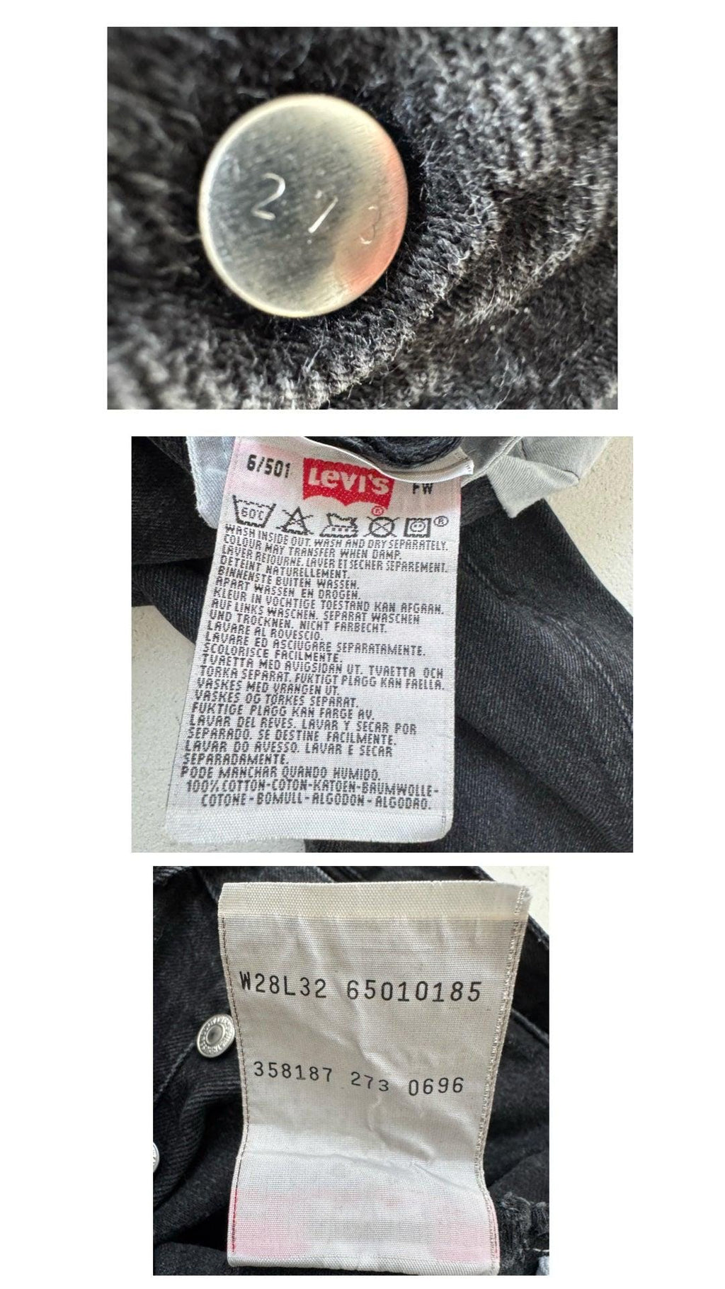 W25 Levis 501 90s Vintage Made in Poland