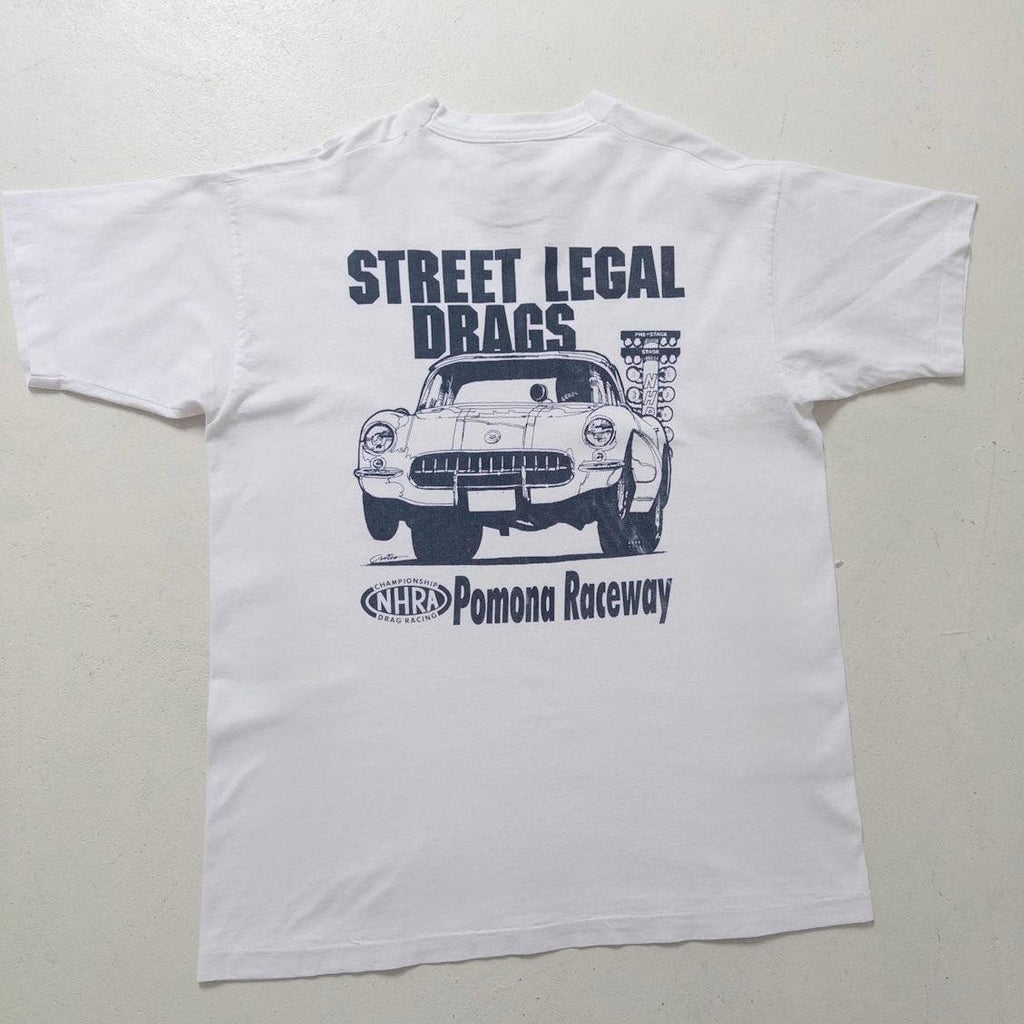 Size Xl Ss Sport Service Street Legal Drags Pomona Raceway T-Shirt – Nhra Graphic – 90S Vintage Made In Usa