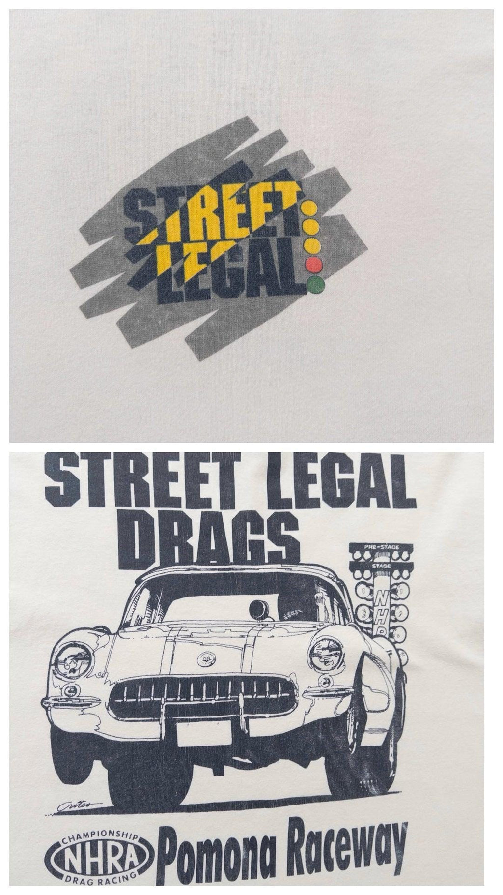 Size Xl Ss Sport Service Street Legal Drags Pomona Raceway T-Shirt – Nhra Graphic – 90S Vintage Made In Usa
