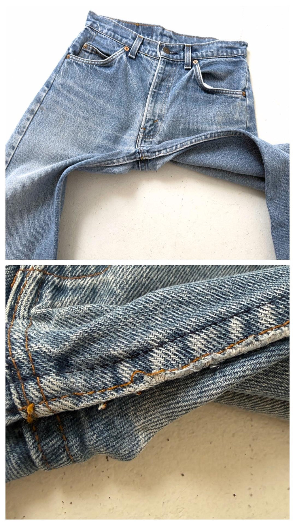 Vintage Levis 505 Jeans Damen W25 W26 | 80s Orange Tab Denim Hose Made in USA