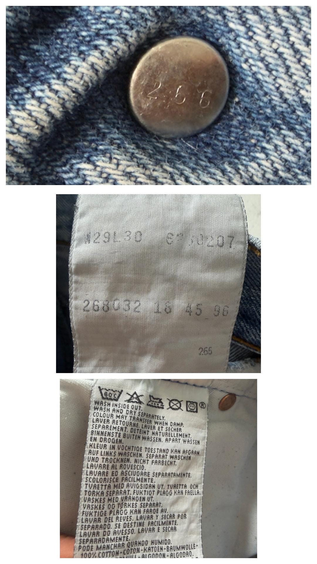W27 L29 Levis 626 90s Vintage Made in Spain