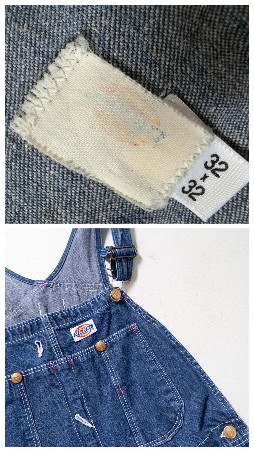 Vintage Dickies Latzhose M L | 70s 80s Made in USA | Workwear Denim Overall