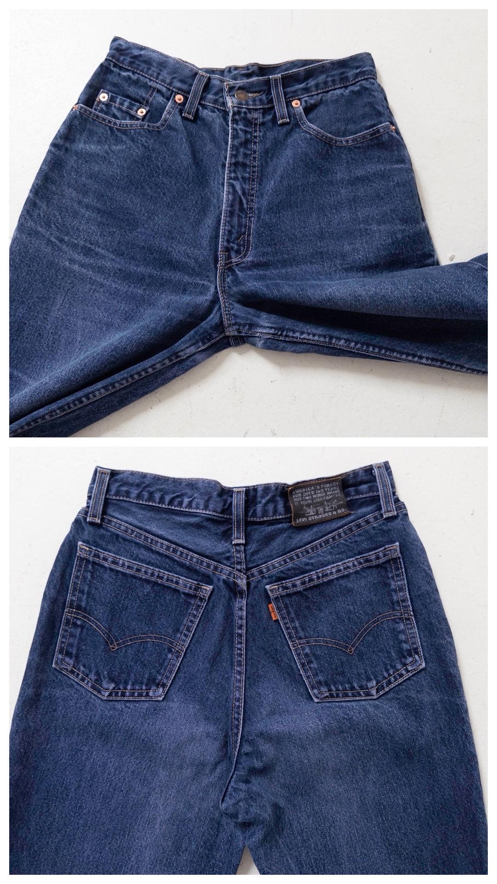 Vintage Levi's 881 Jeans W28 L33 | 90s Orange Tab High Waist Denim Hose Made in Spain