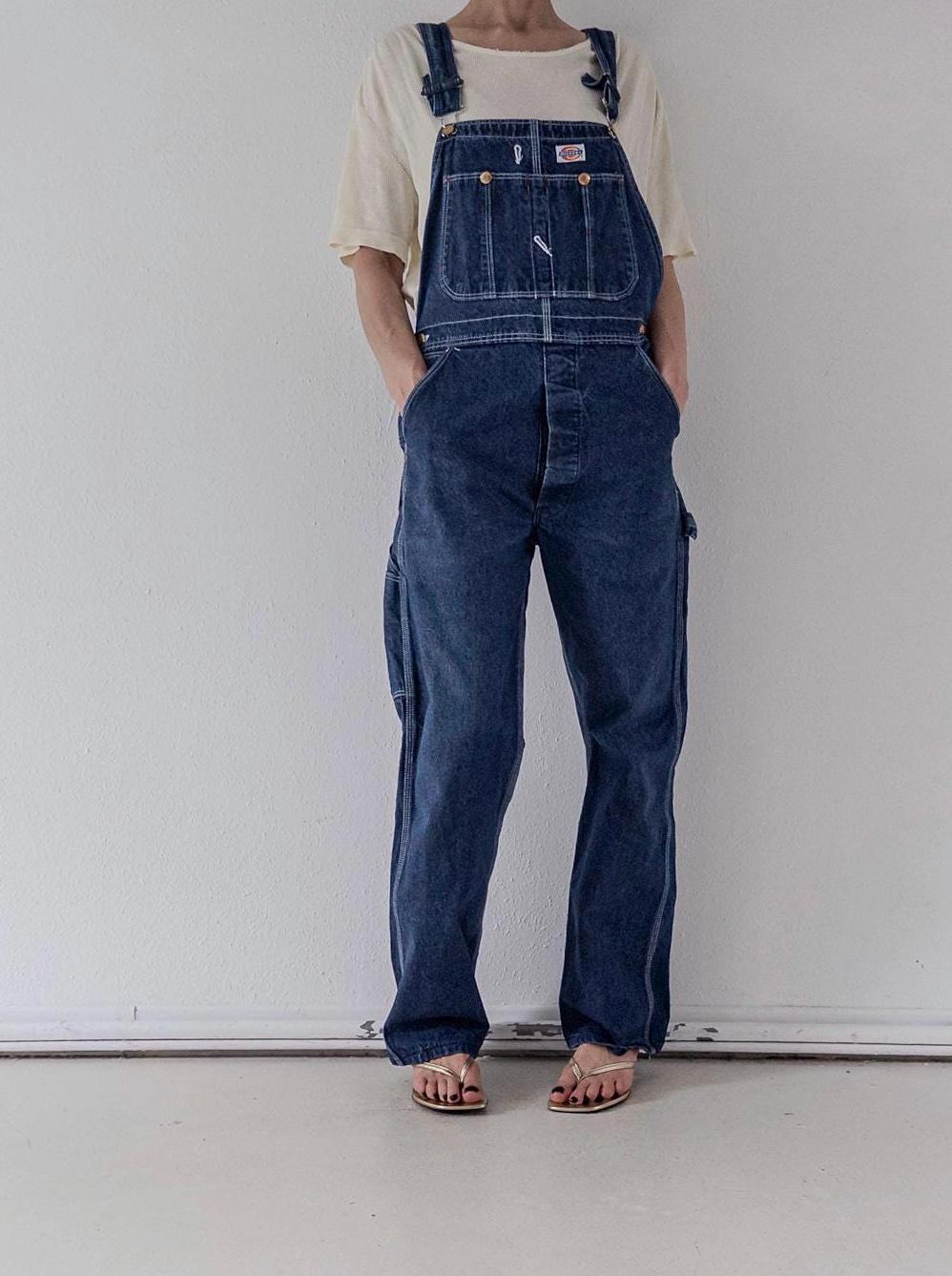 Vintage Dickies Latzhose M L | 70s 80s Made in USA | Workwear Denim Overall