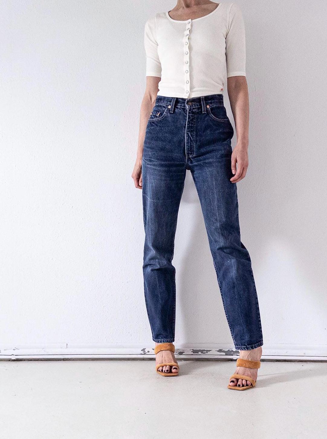 Vintage Levi's 881 Jeans W28 L33 | 90s Orange Tab High Waist Denim Hose Made in Spain