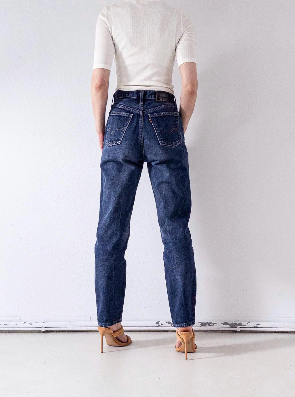 Vintage Levi's 881 Jeans W28 L33 | 90s Orange Tab High Waist Denim Hose Made in Spain