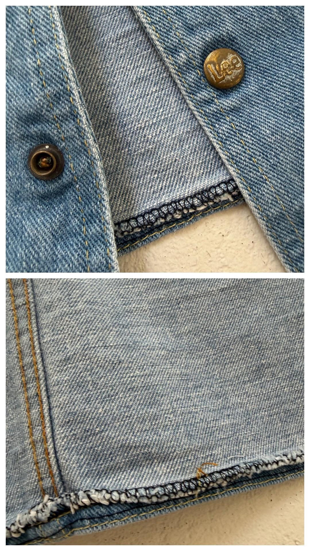Gr. L Lee Jeansweste 70s Vintage Made in USA