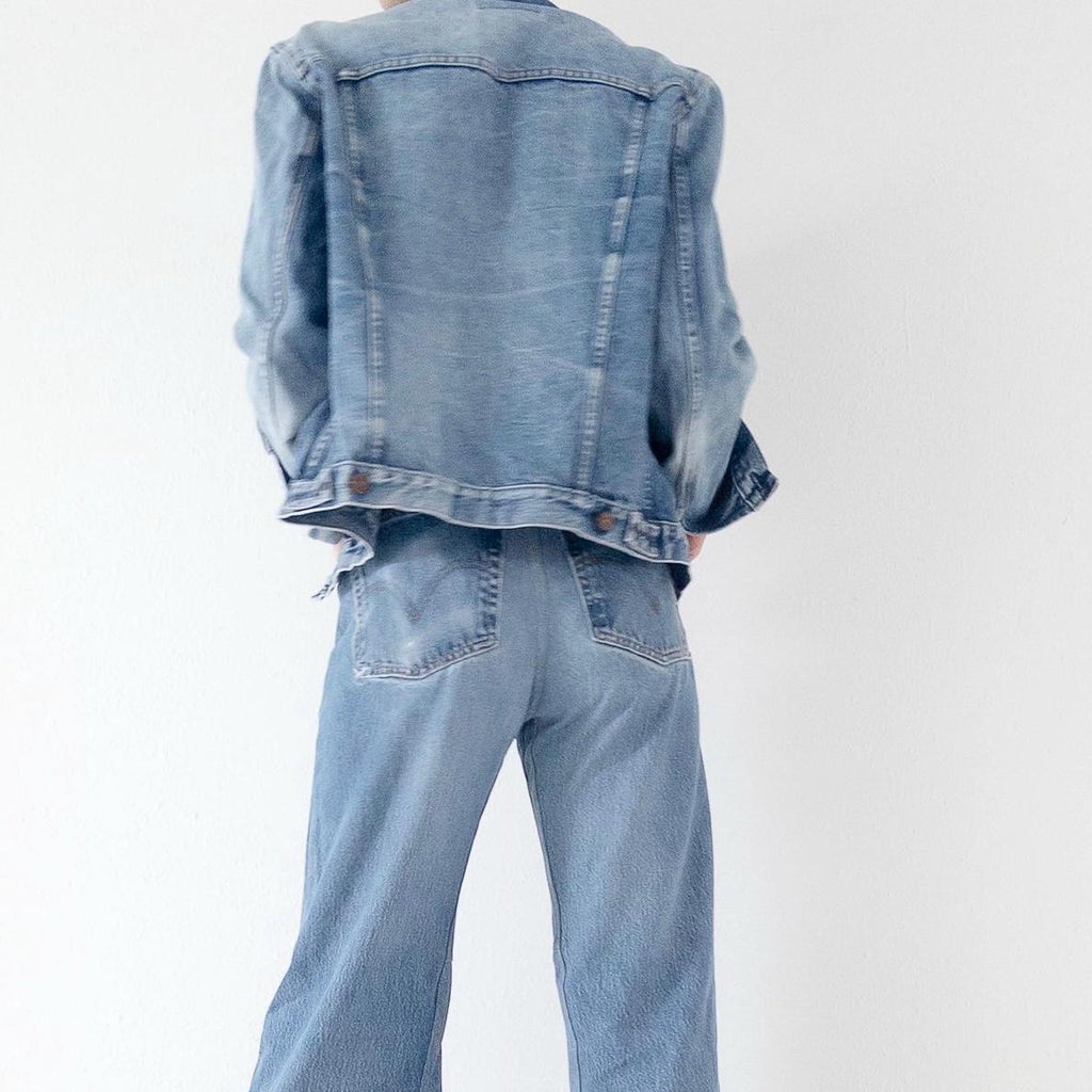 Vintage Levis Trucker Jacket M | Rare Orange Tab Denim Jacket 70s | True Vintage Americana Jeansjacke