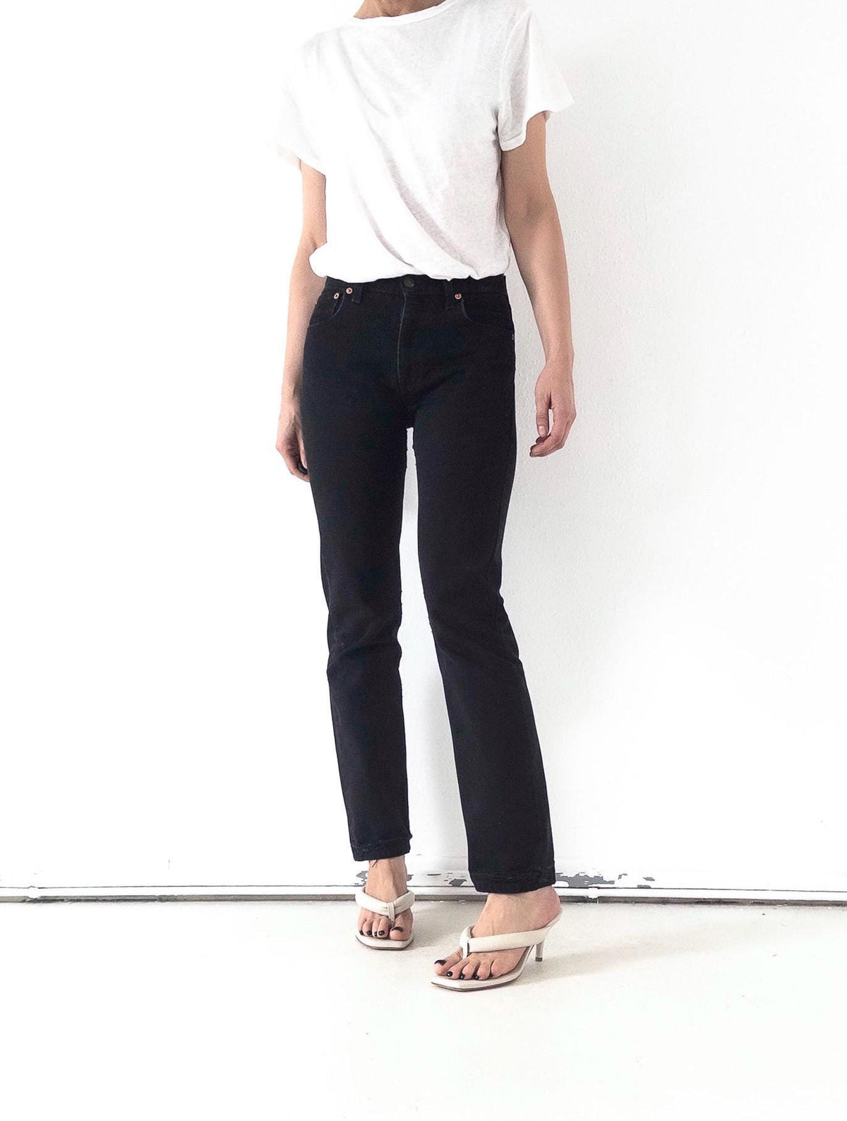Vintage Levis 505 Jeans Damen W26 W33 | 90s Straight Denim Hose Made in USA